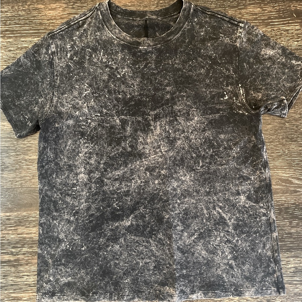 Lululemon-All Yours-Cotton T-Shirt-Size 8-Charcoal/Blush Earth Dye-Reversible